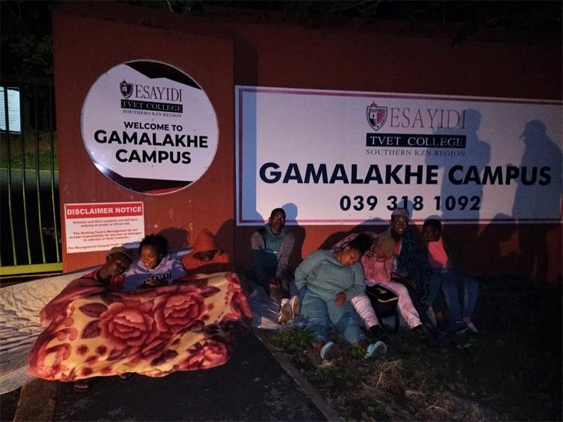Stranded Esayidi TVET Students Sleep At Campus Gates South Coast Herald